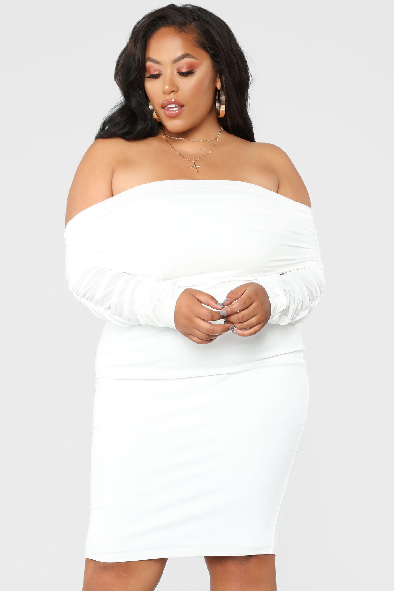 Take Me On A Dinner Date Dress - Off White