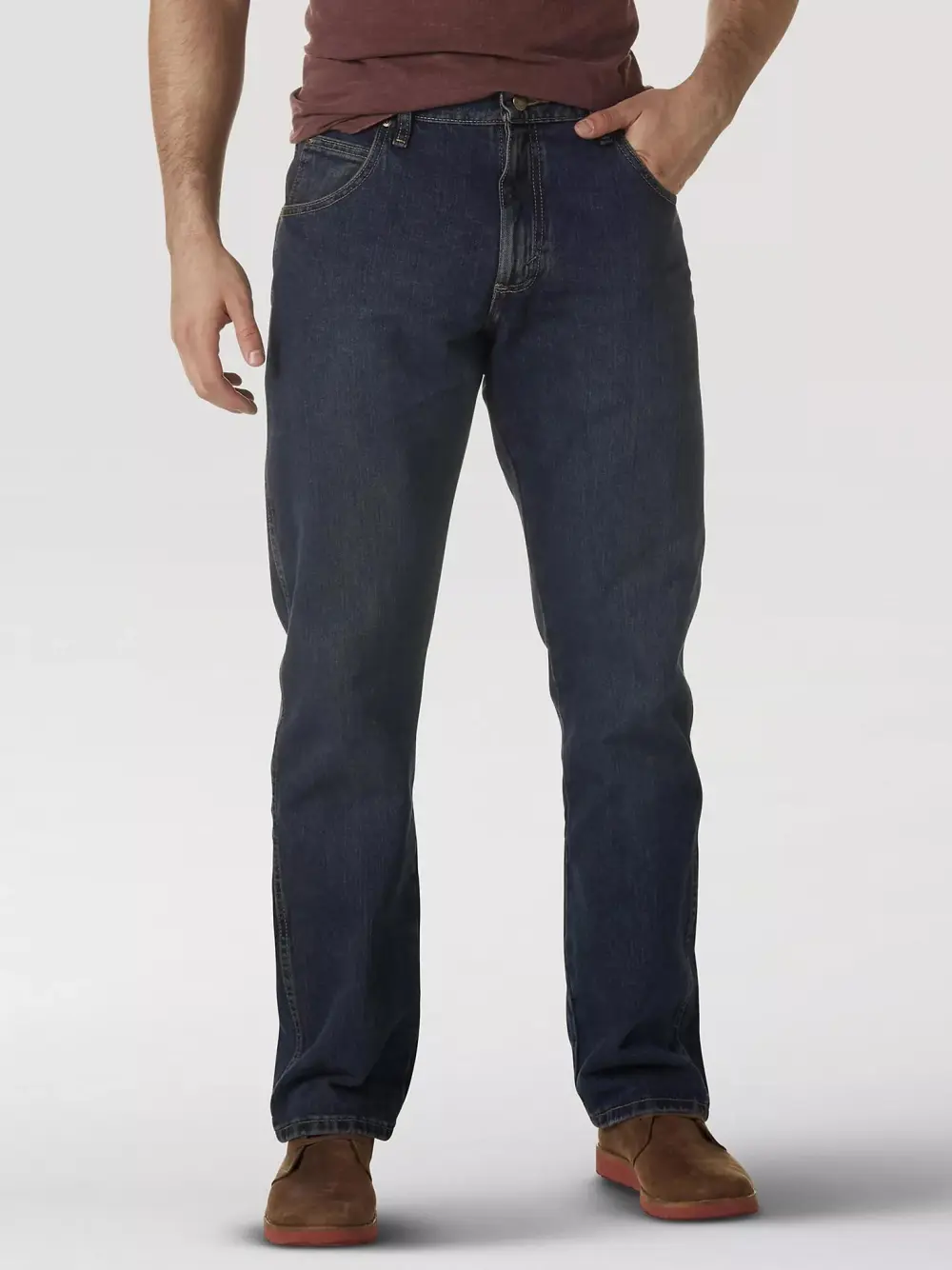 WRANGLER RUGGED WEAR RELAXED FIT MID RISE JEAN IN MEDITERRANEAN
