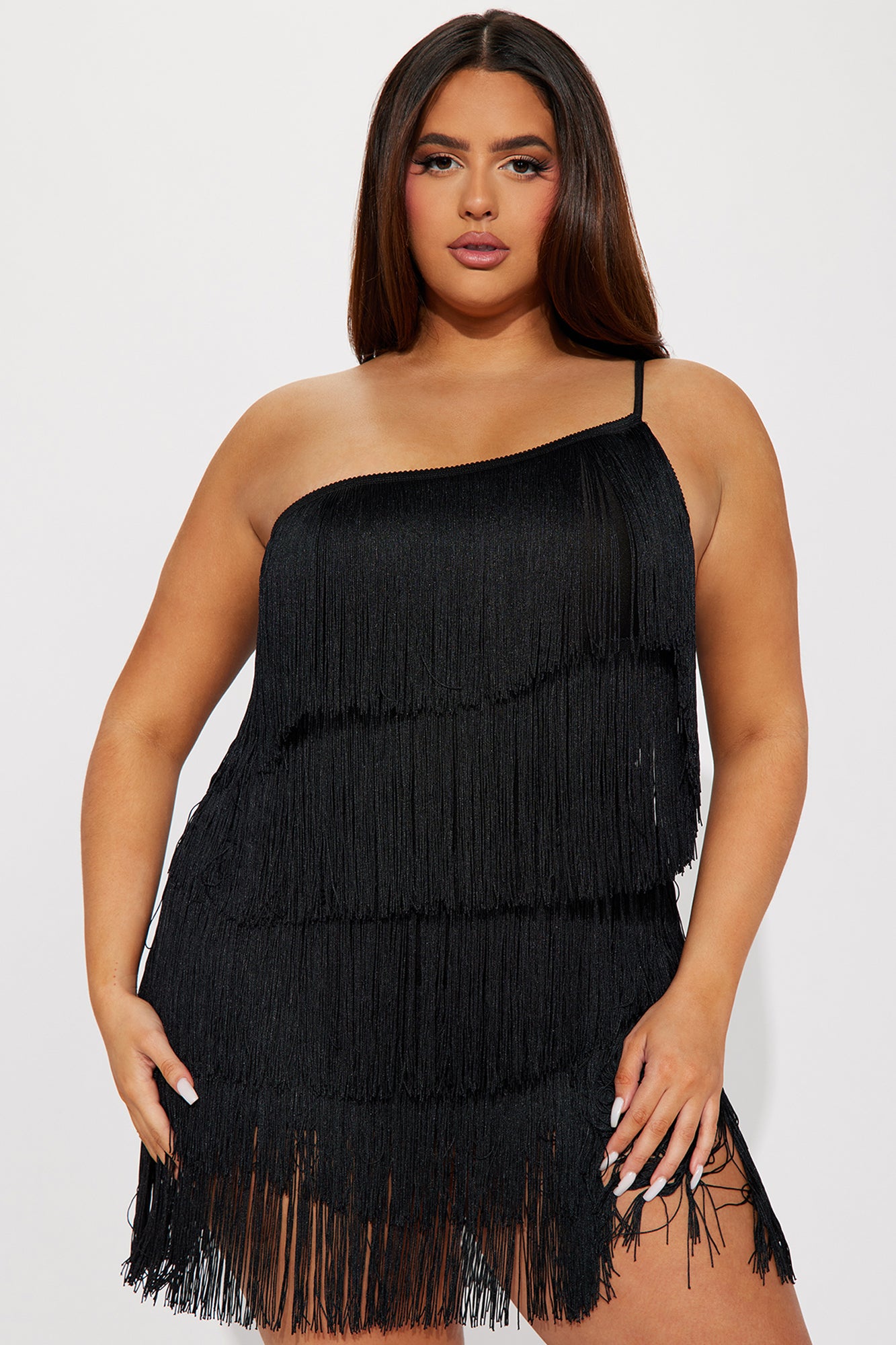 Dance for You Fringe Mini Dress - Black