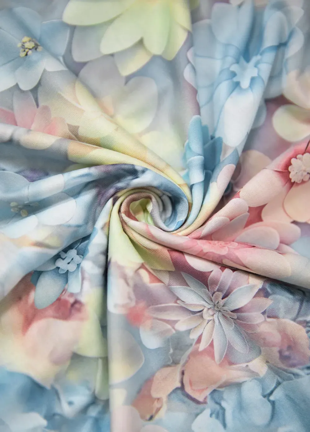 Light Blue Patchwork Floral Print Sleeveless Tank Top