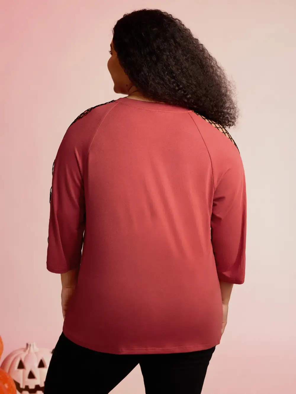 Sheer Cut-Out Sleeve Relaxed-Fit Sweatshirt