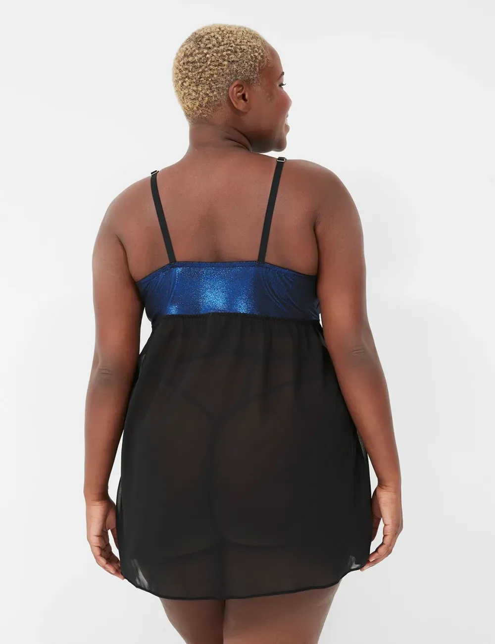 Foil Shine & Lace Babydoll