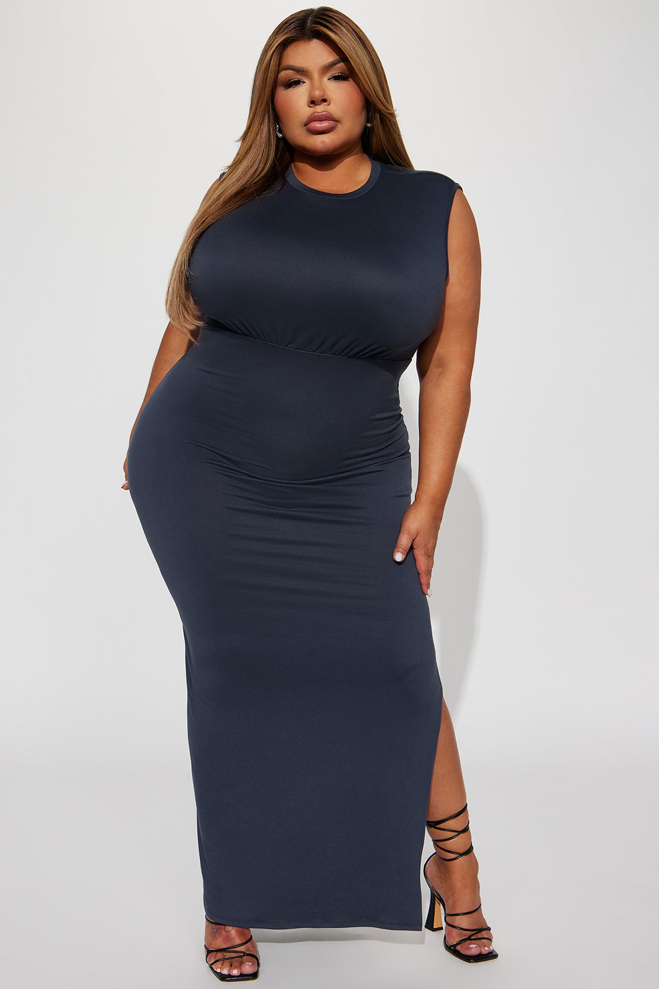Baby Girl Maxi Dress - Charcoal