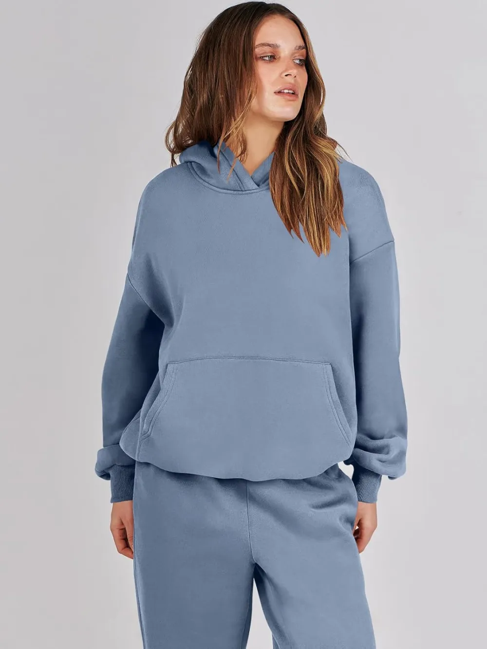 (Clearance Sale $1.99⚡) 2024 Women's Fall Oversized Casual Hoodie Two Piece Sweatshirt Jogging Pants Sweatshirt Set
