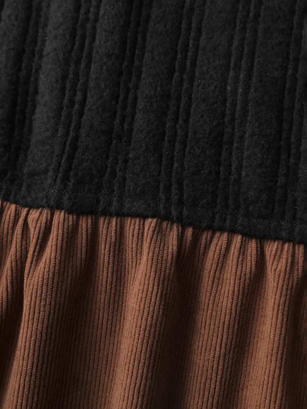 Color Contrast Belted Flared Midi Dress