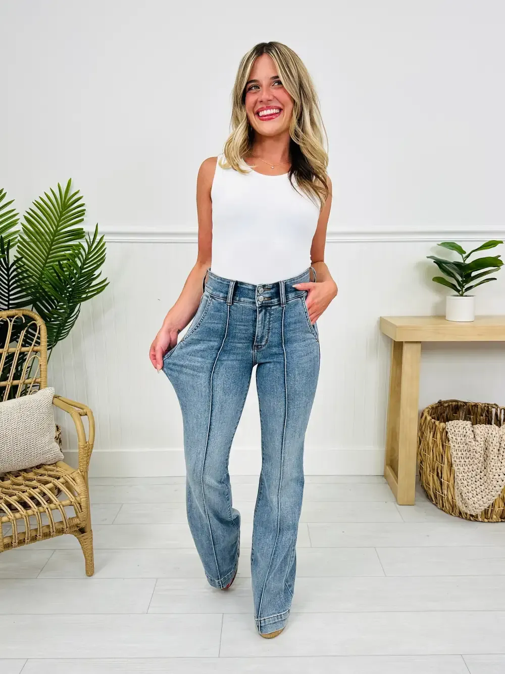 Judy Blue Stop and Stare Flare Jeans