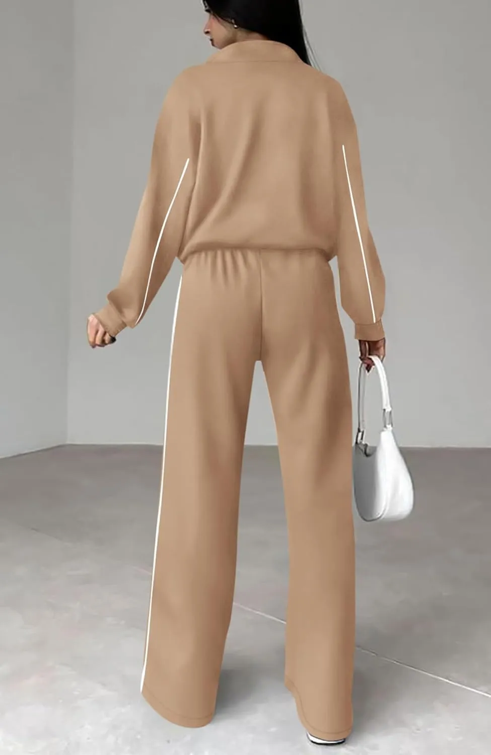 Women's Two Piece Tracksuit Fall 2024 Long Sleeve Jogger Sweatsuit Sets