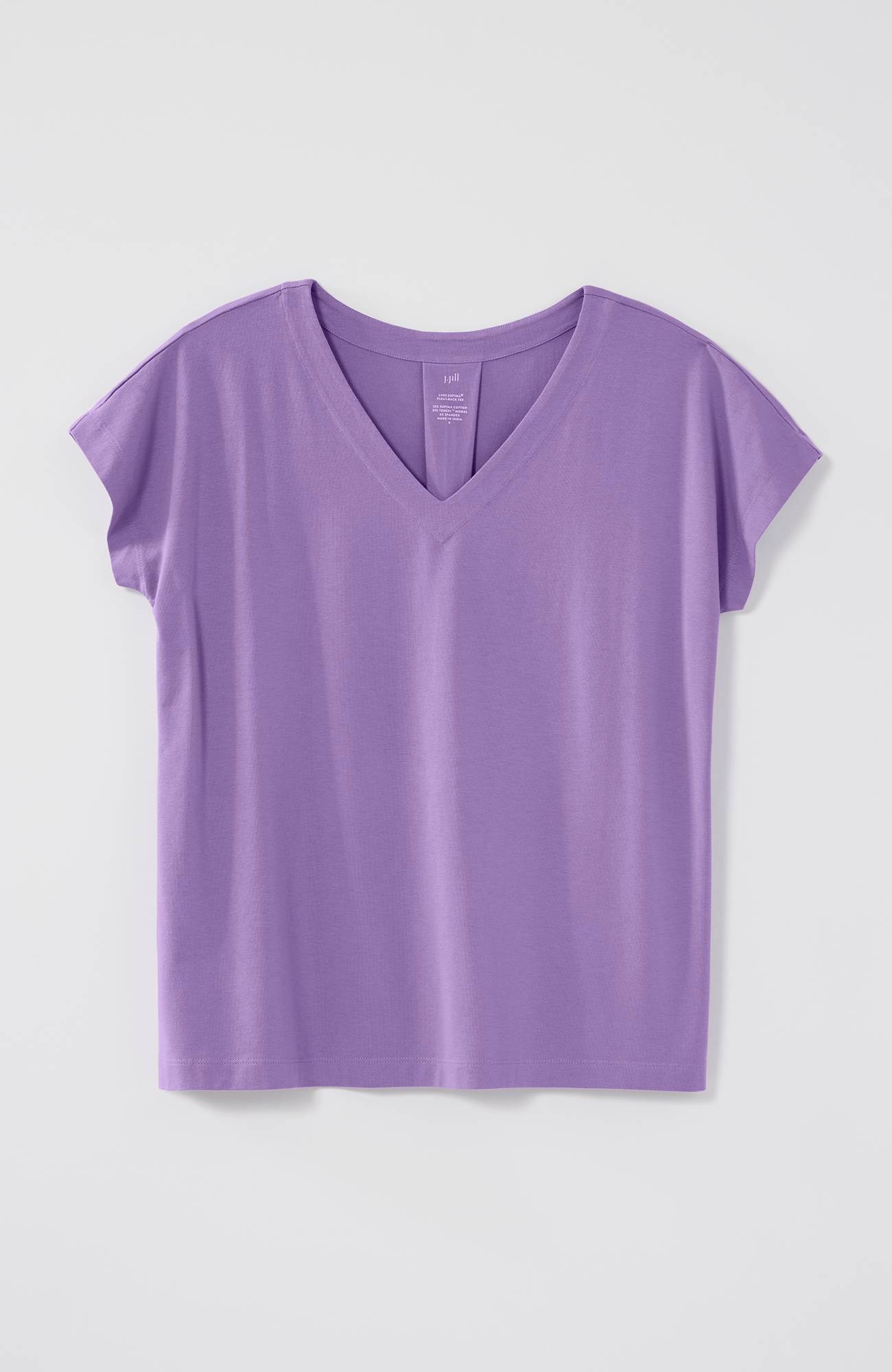luxe supimaÂ® pleat-back tee