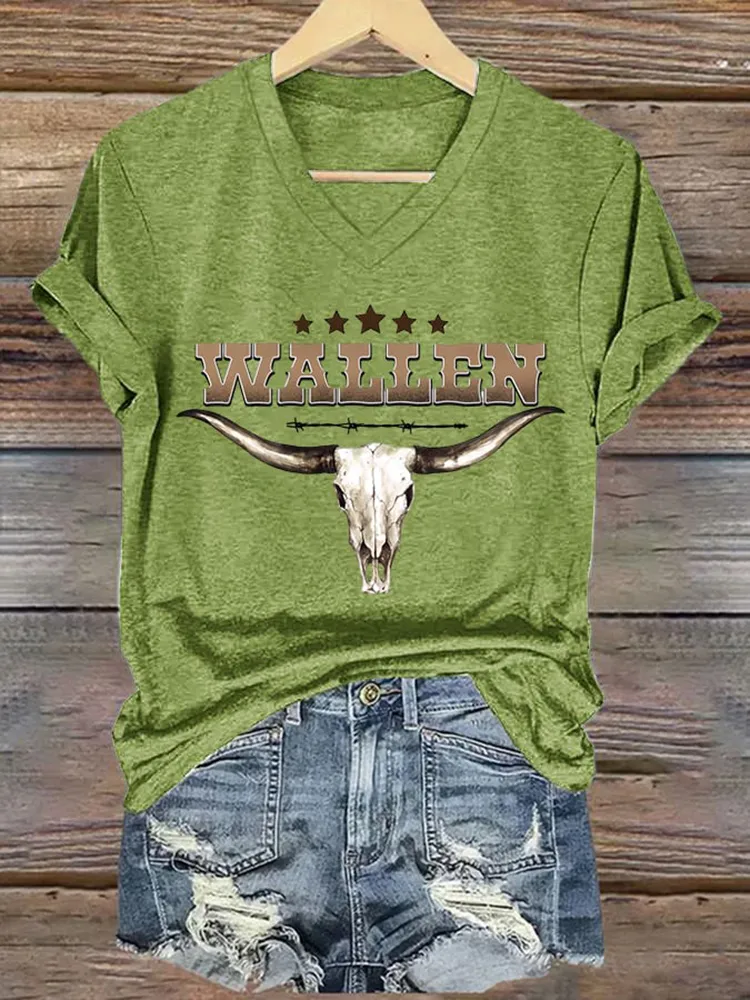 Wallen V-Neck Short-Sleeved T-Shirt