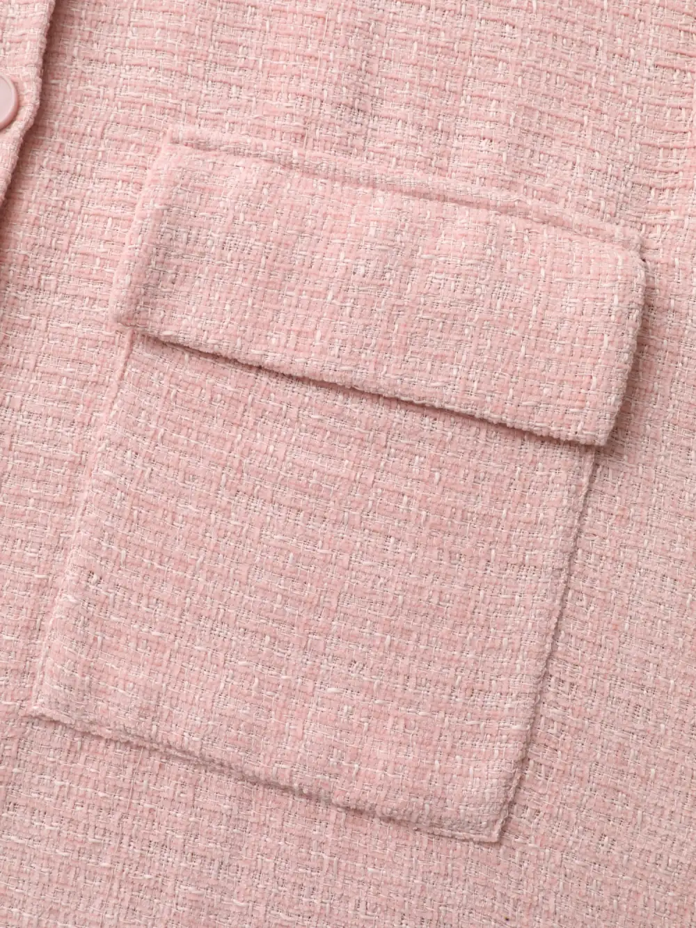 Chest Flaps Textured Button-Down Jacket