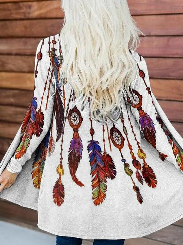 Long Sleeve Cotton-Blend Vintage Cardigan