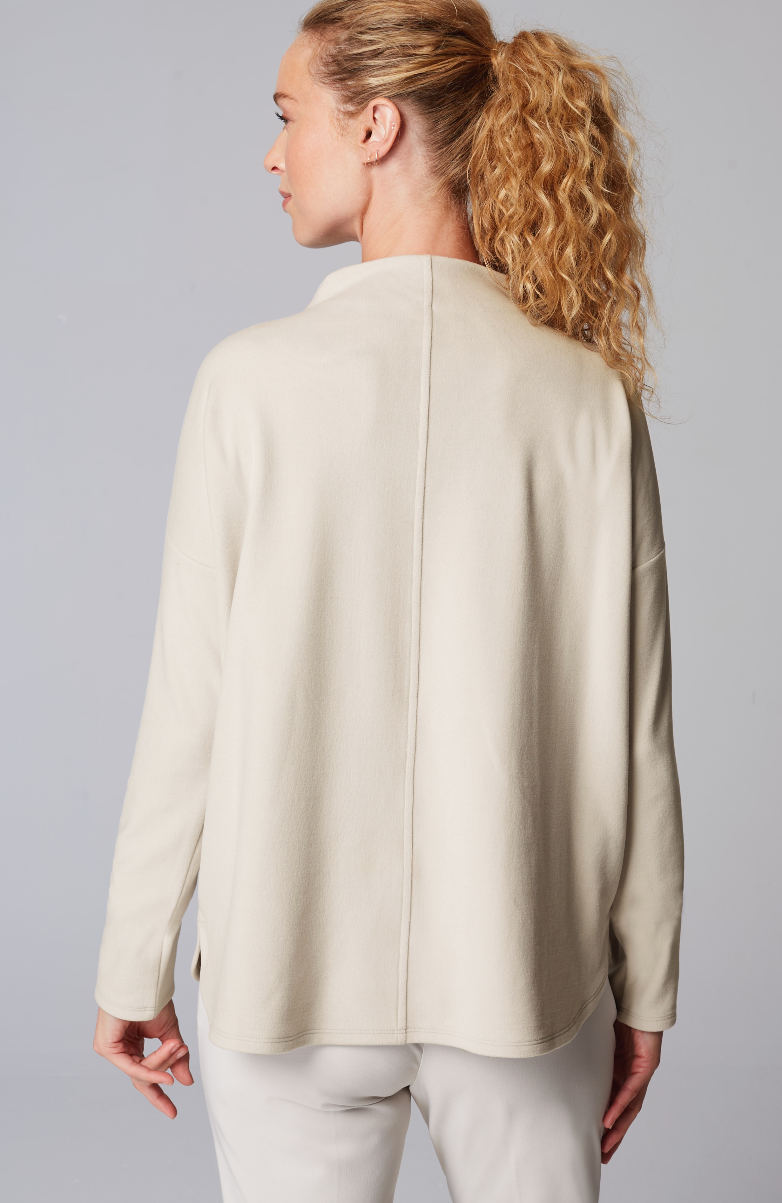 Fit Microfleece Funnel-Neck Top