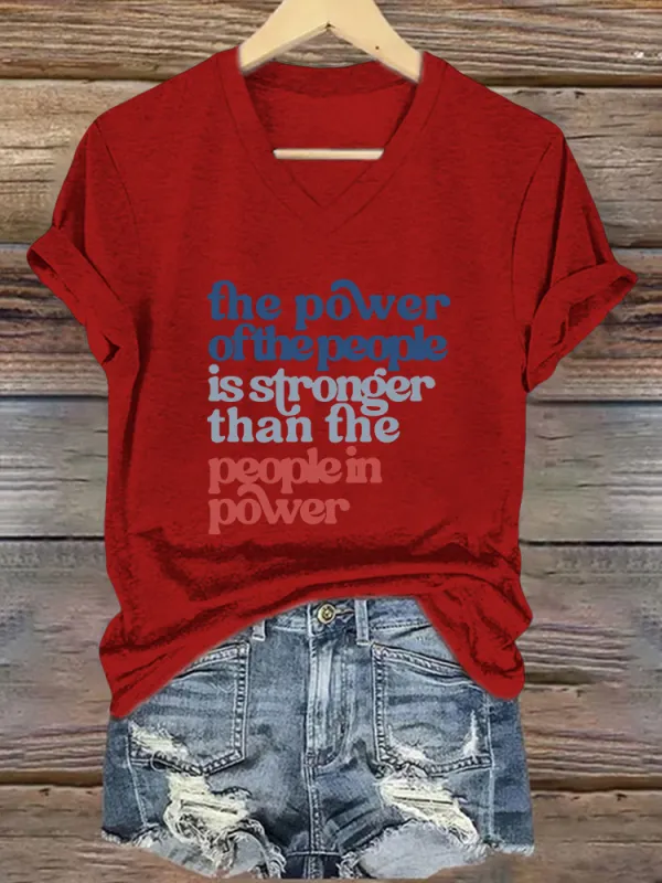 Women'S We Are Canada Strong The Power Of The People Is Stronger Than The People In Power T-Shirt