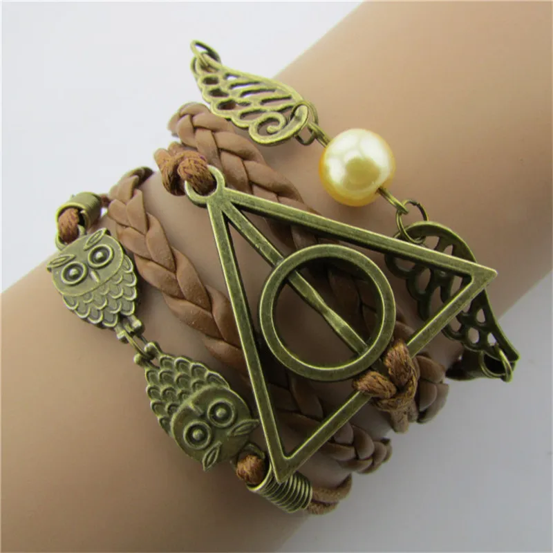 Owl Wings Peace Symbol Vintage All-match Bracelet