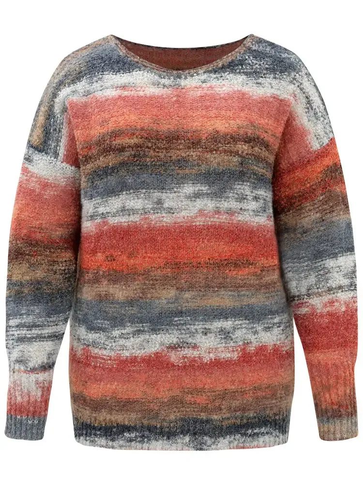 Heather Colorblock Contrast Drop Shoulder Pullover