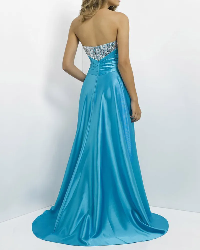 strapless sequined silk mini dress Gown