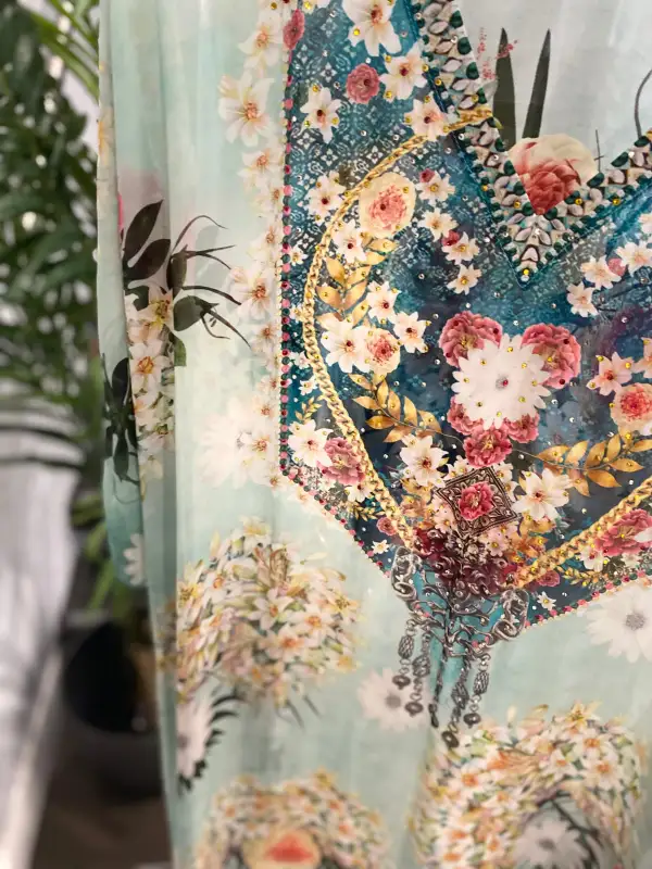 Coco Bella Spring Silk floral kaftan