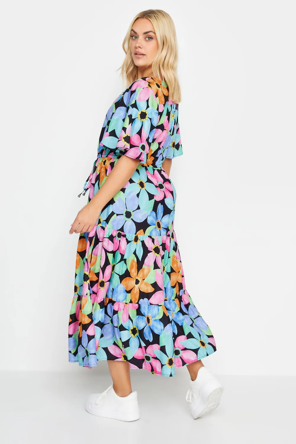 YOURS Curve Purple Floral Print Maxi Dress