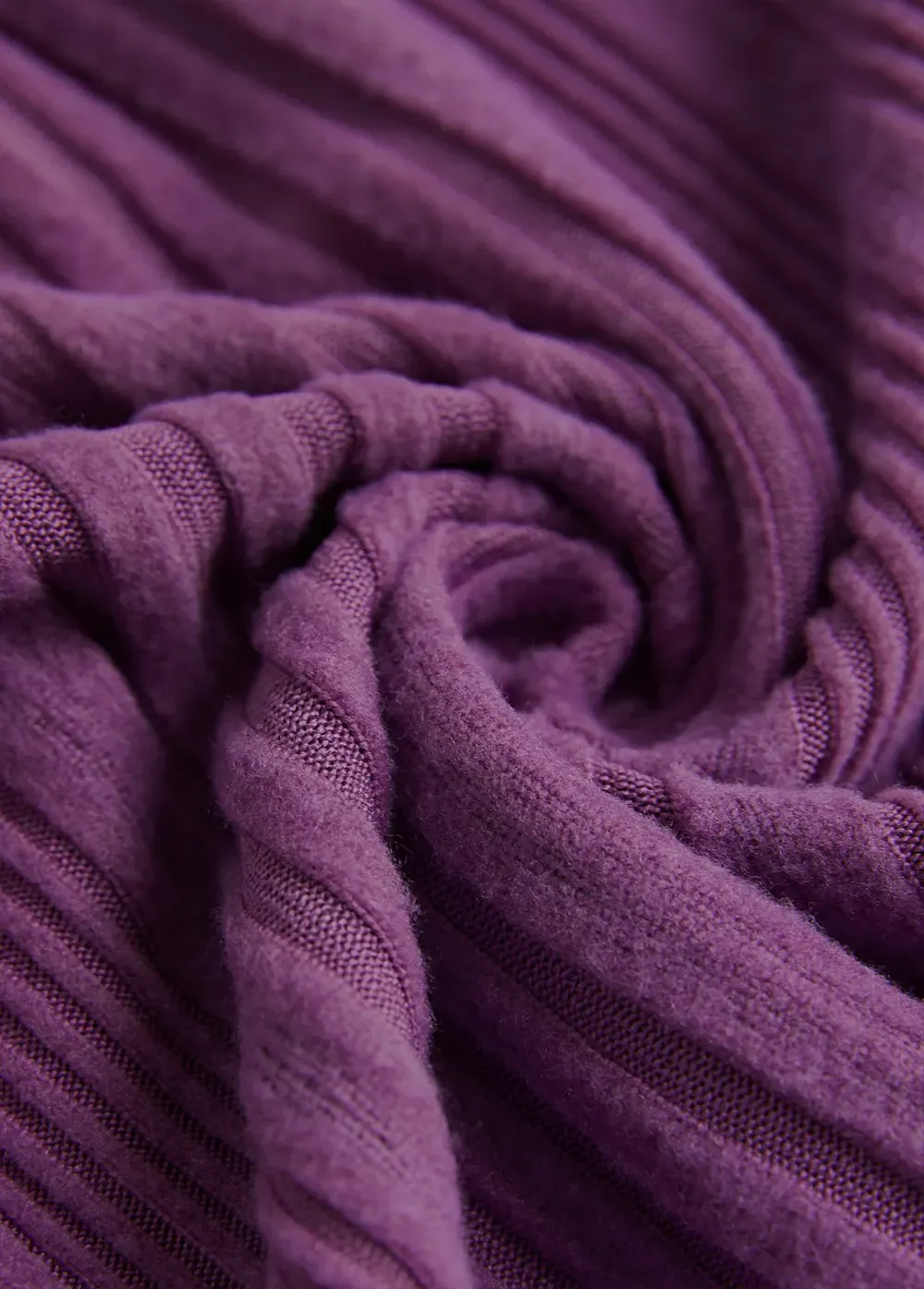 Purple Button Plaid Long Sleeve Split Neck Sweatshirt