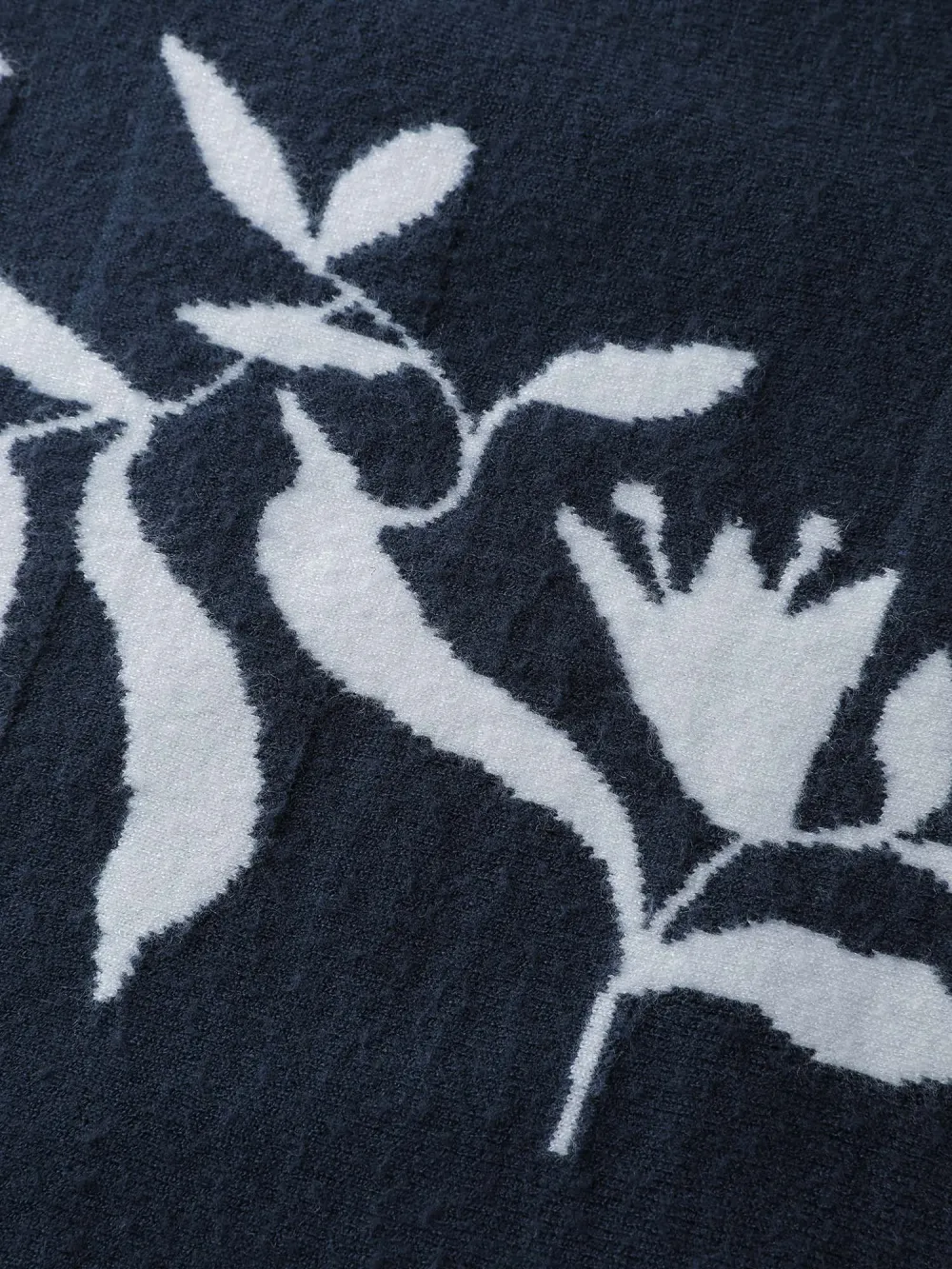 Floral Neckline Dolman Sleeve Pullover