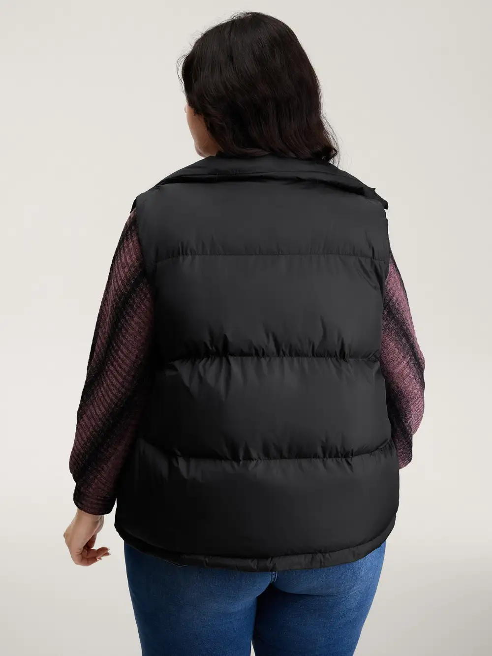 Puffer Zipper Front Quilted Vest