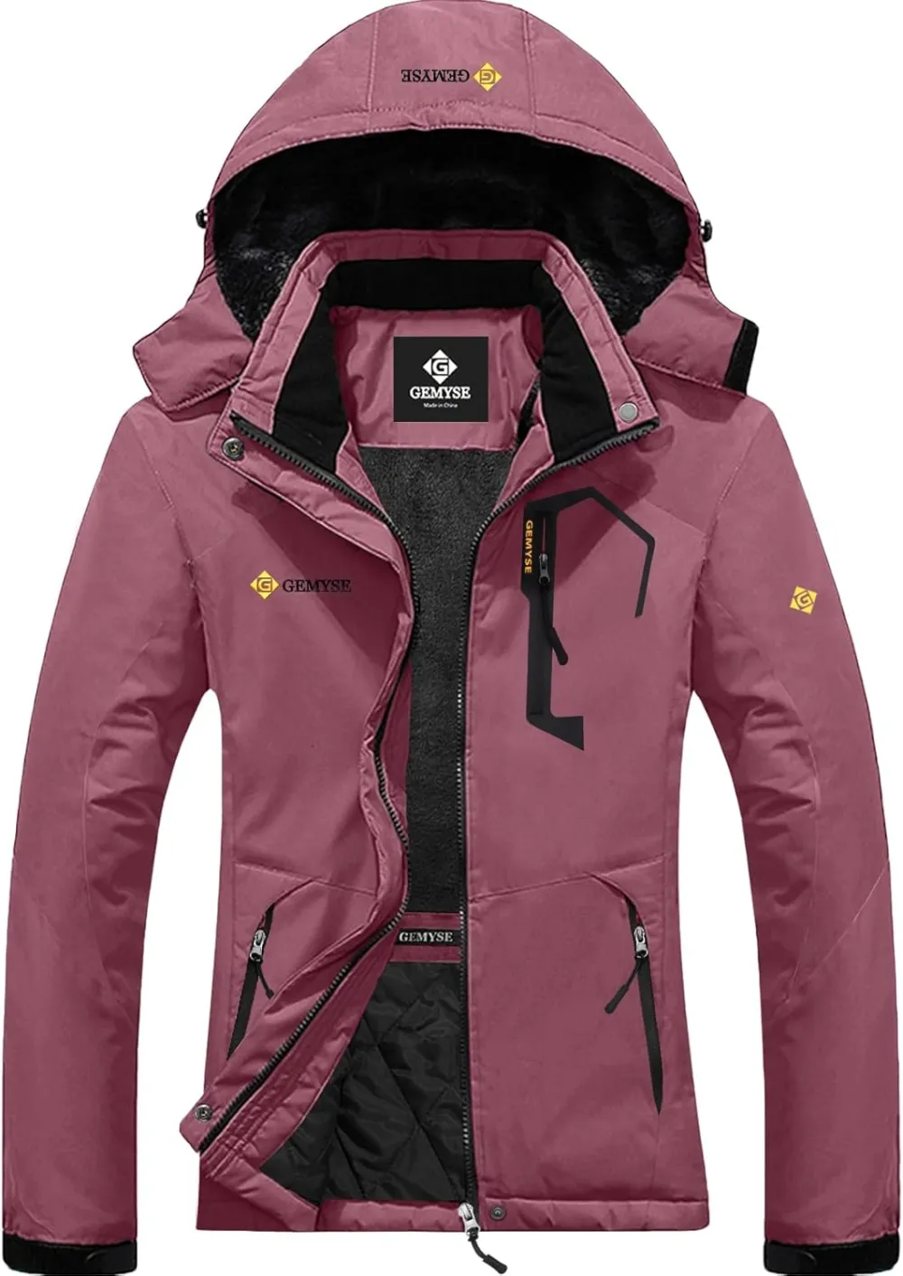 Women's Ski Snow Jacket Warm Winter Waterproof Coat Snowboard Rain Jacket Hooded Windproof Windbreaker