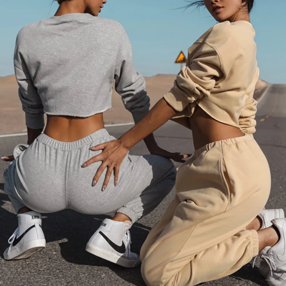Two-piece Casual Loose Sports Sweatshirt Suit