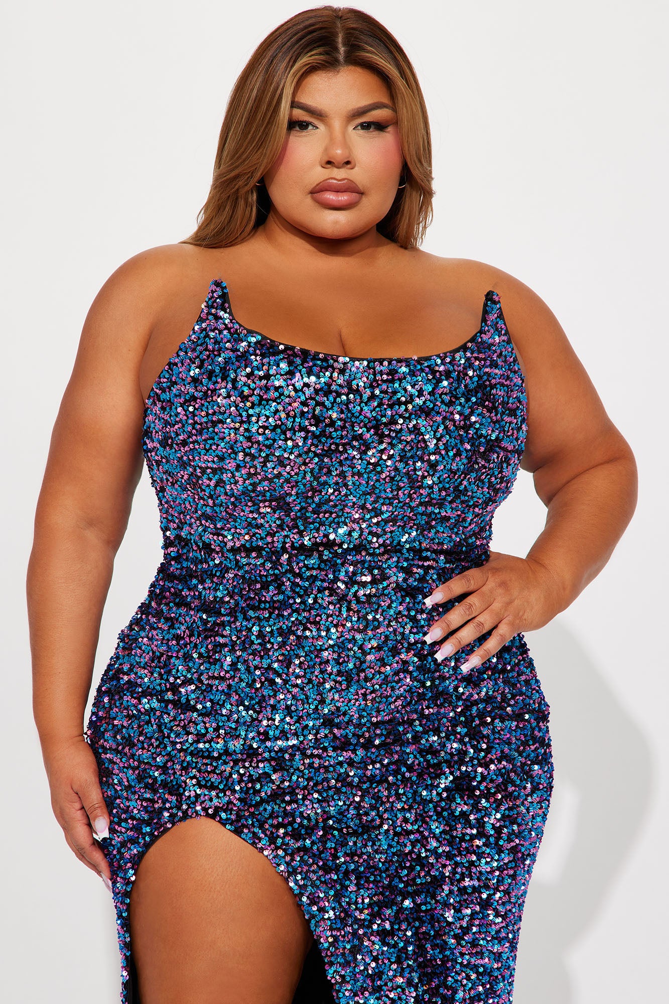 Glamour Sequin Gown - Multi Color