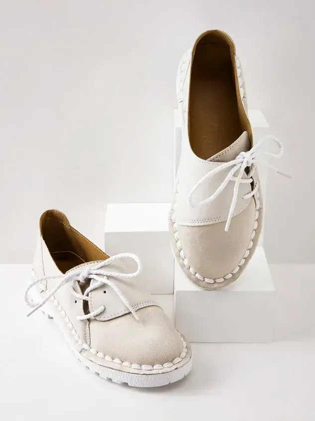 Women's Casual Vintage Round Toe Flats All Season Shoes