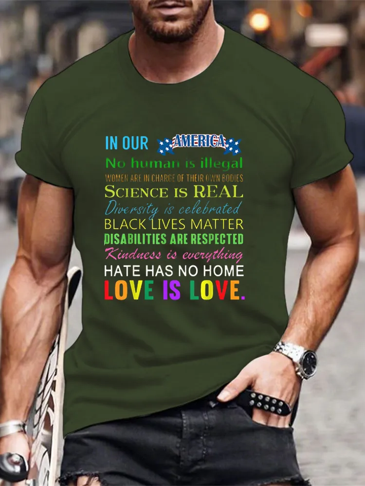 Men'S T-Shirt Science Is Real Black Lives Matter Womens Love Is Love LGBTQ T Shirt