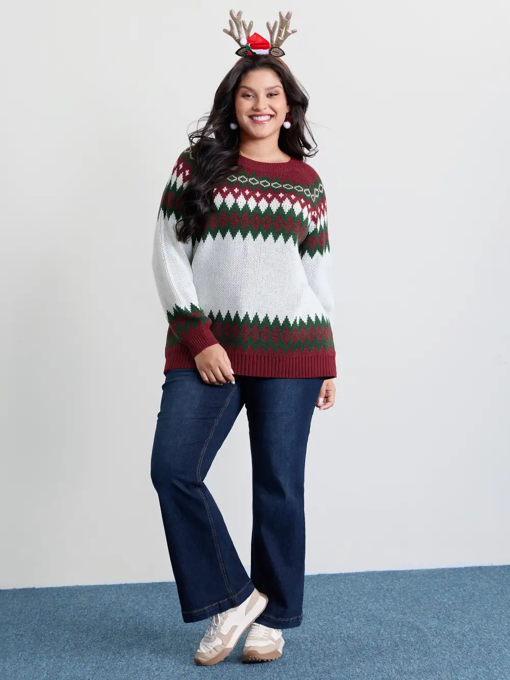 Fair-Isle Holiday Jacquard Pullover