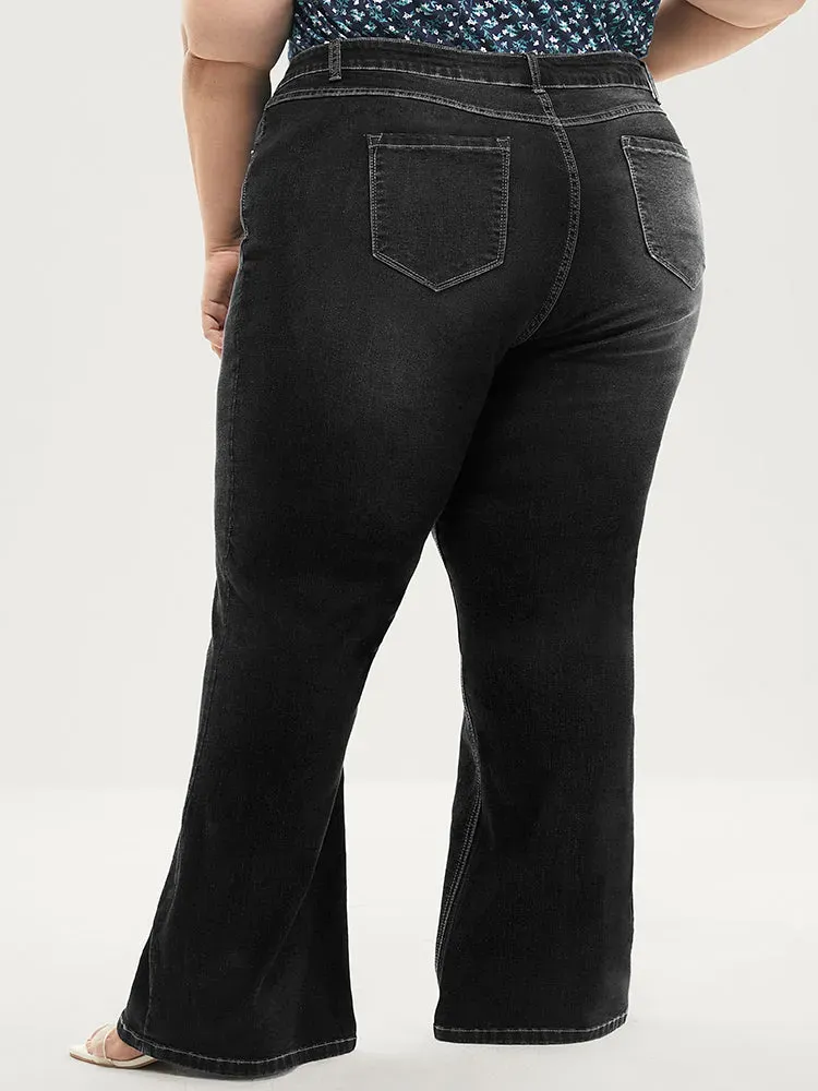 Bootcut Very Stretchy Mid Rise Medium Wash Sculpt Waist Jeans