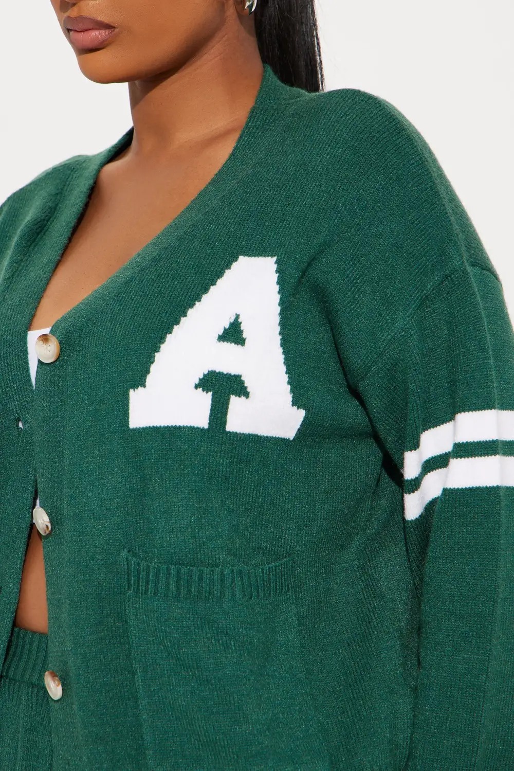 Preppy Era Pleated Sweater Skirt Set - Hunter