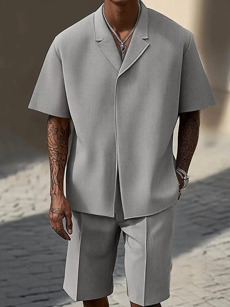 Stylish Refined Textured Casual Set