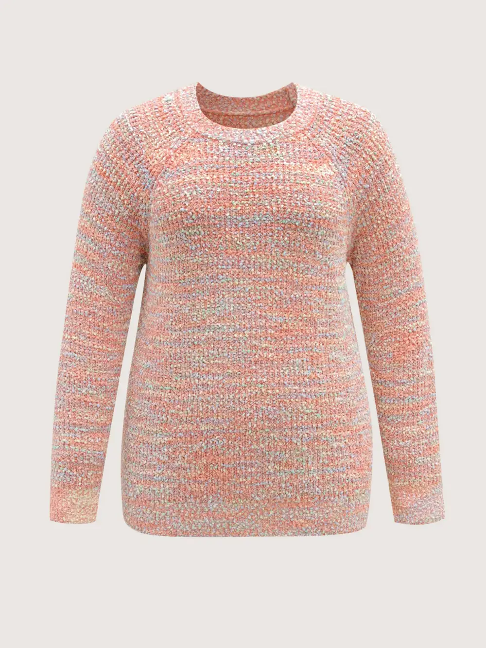 Heather Raglan Sleeve Contrast Pullover