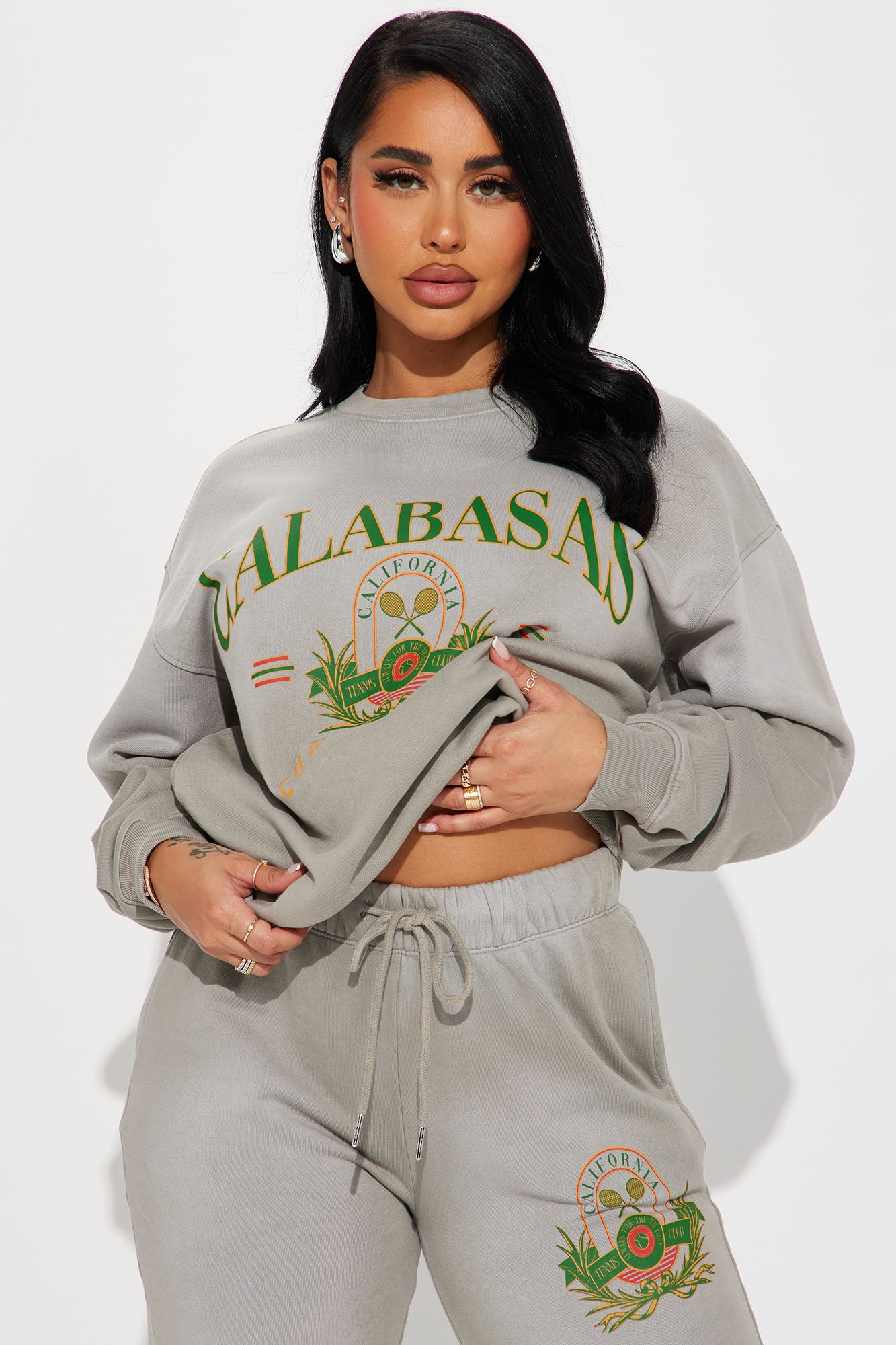 Part Of The Club Jogger Set - Grey