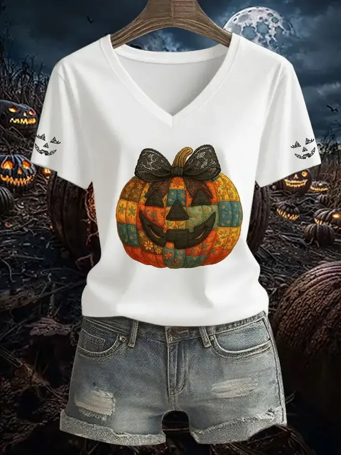 Women's Casual Vintage Autumn Print T-Shirt