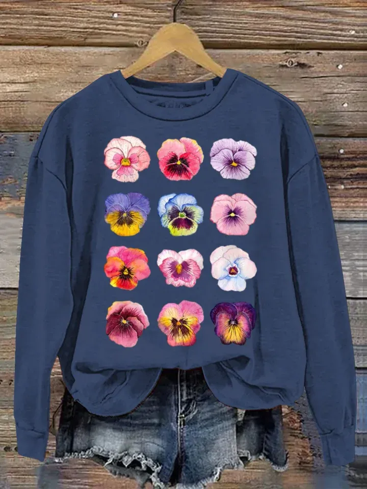 Women's Purple Alzheimer Awareness Print Casual Hoodie Sweatshirt