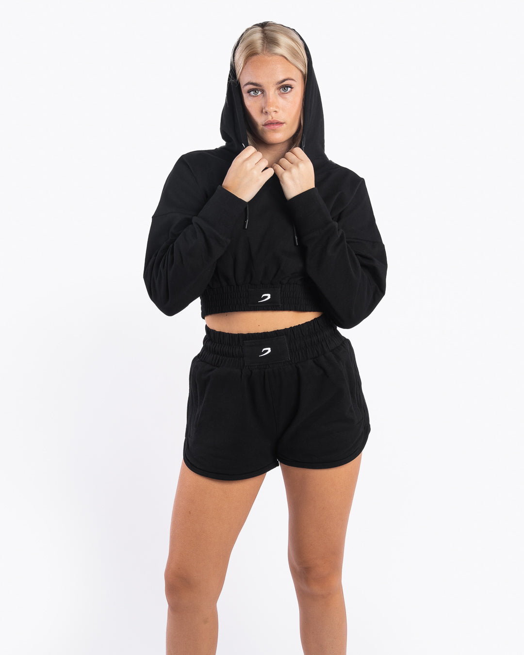 Kim Cropped Hoodie - Black