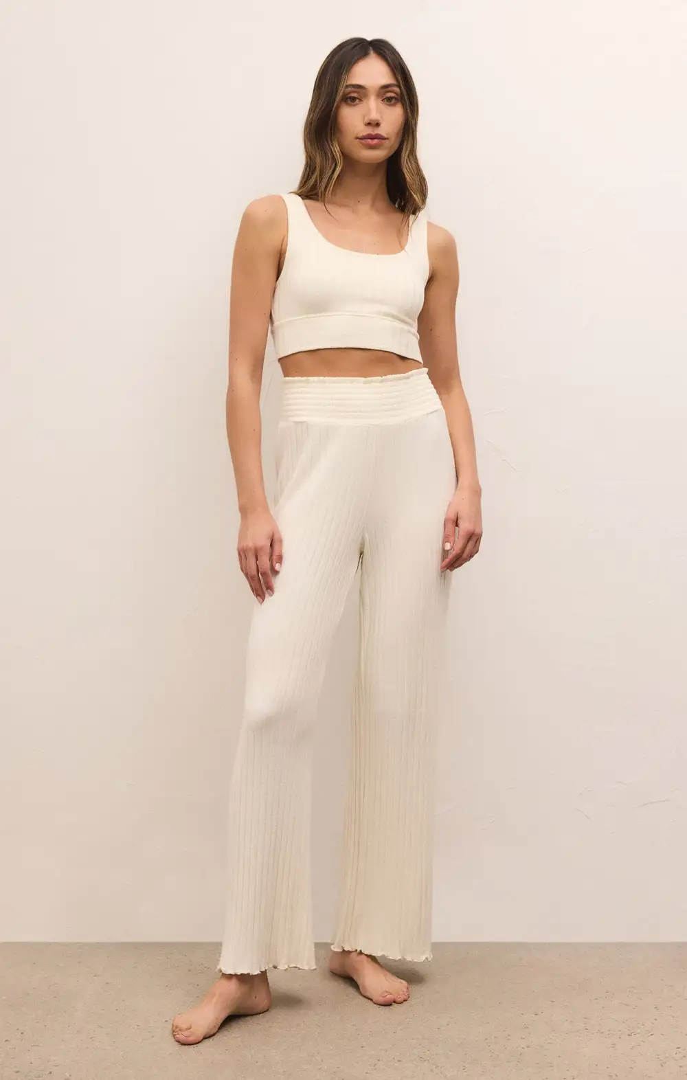 Zoe Silky Rib Tank Bra