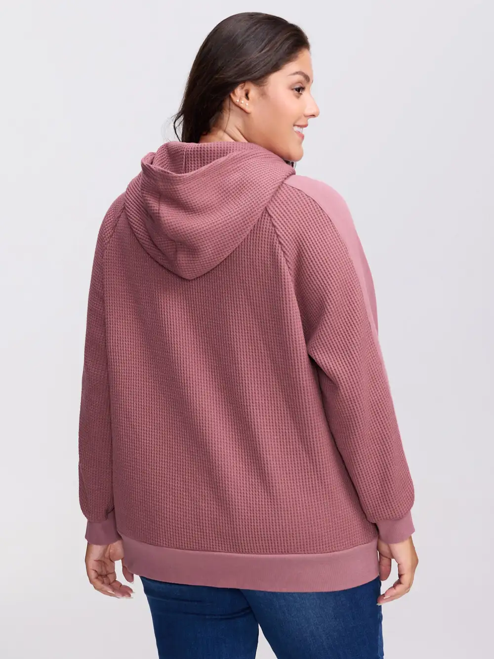 Waffle Weave Blend Pockets Jacket