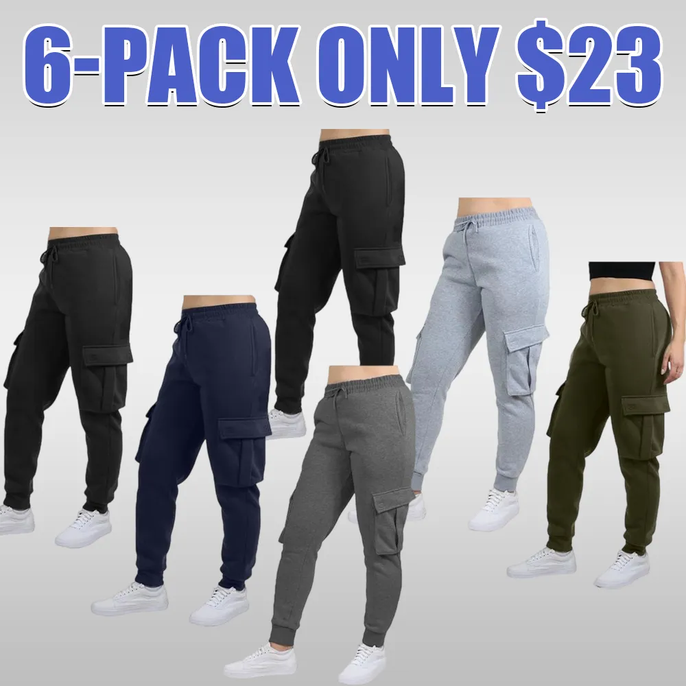 Women's Fleece Lined Cargo Jogger Sweatpants