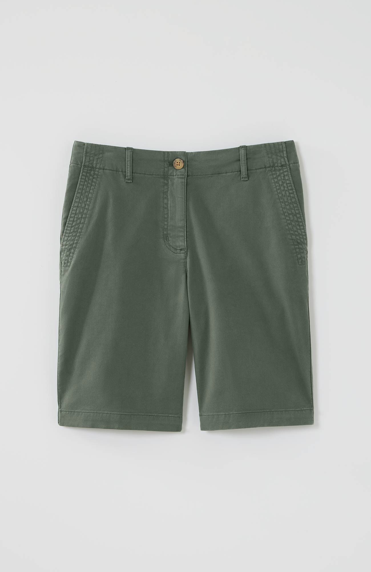 Trapunto-Stitched Chino Shorts