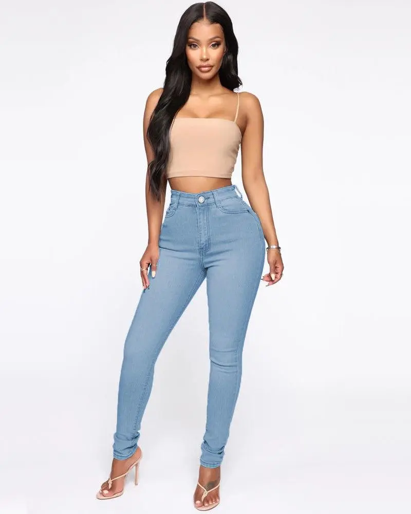 Hip Lifting Peach Hip High Waist Jeans