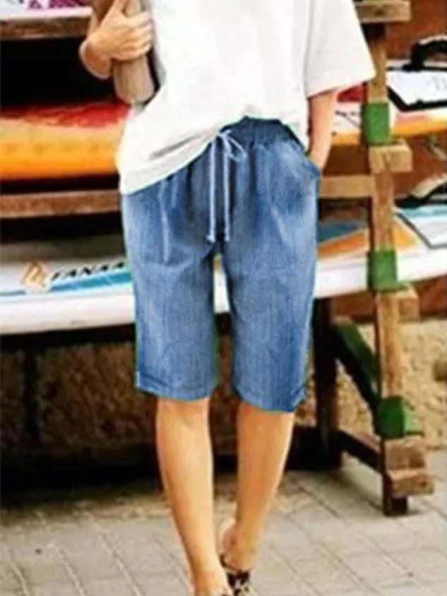 Casual Jean Denim Bermuda Short