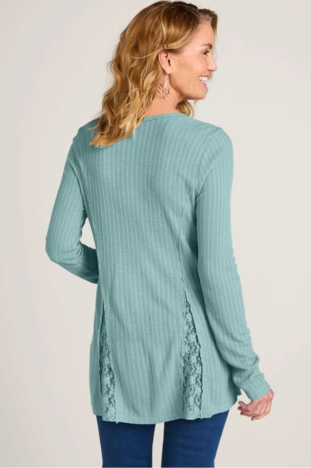 So Smitten Long Sleeve Pointelle Top