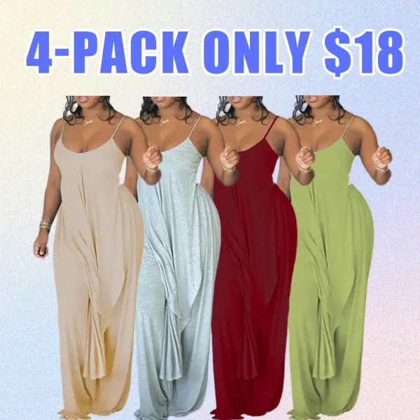 Women's High-Low Cami & Wide-Leg Pants Lounge Set – Soft, Casual, Elastic Waist Fit