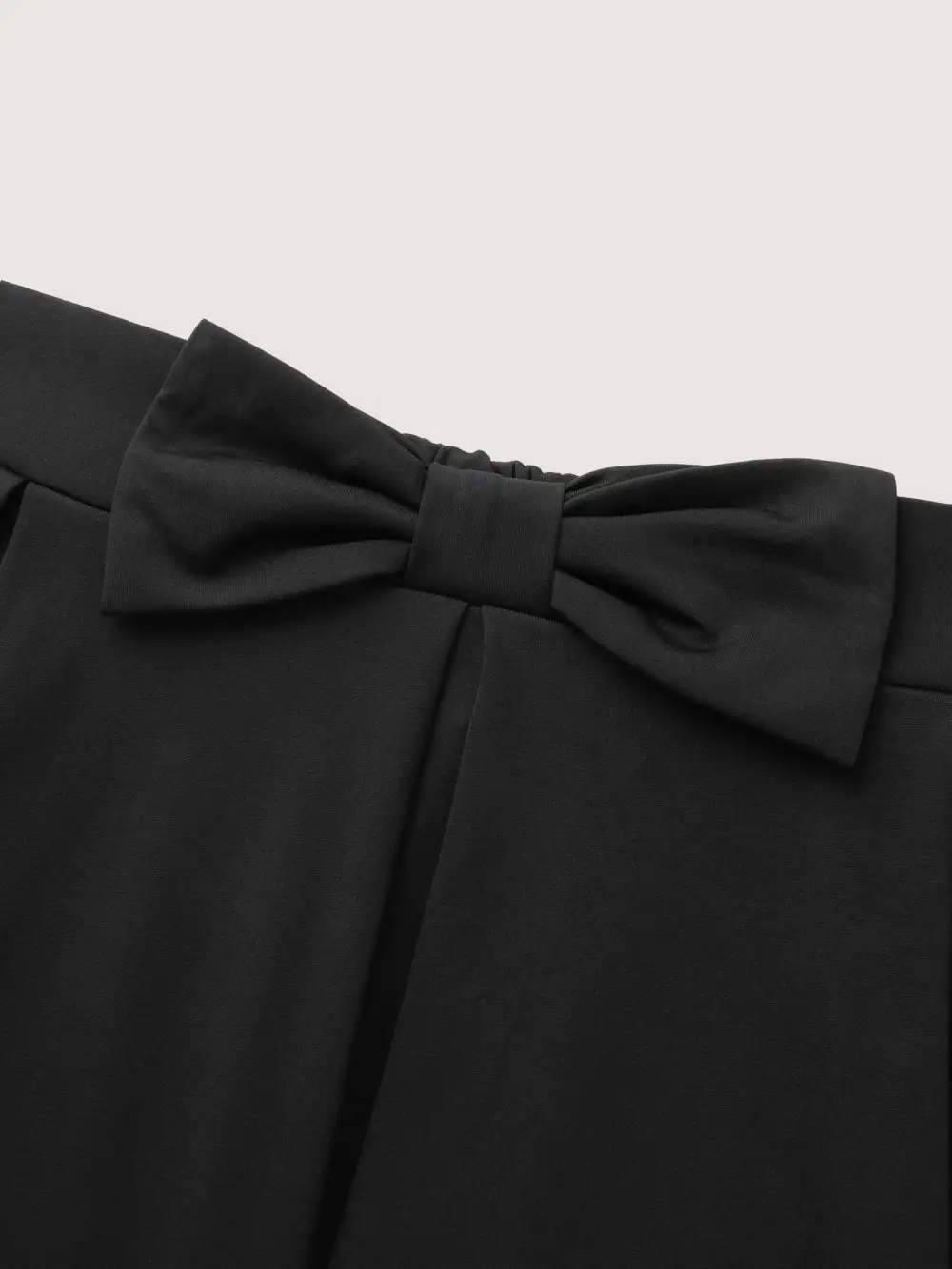Stretchy Bow Detail Pleated Midi Skirt