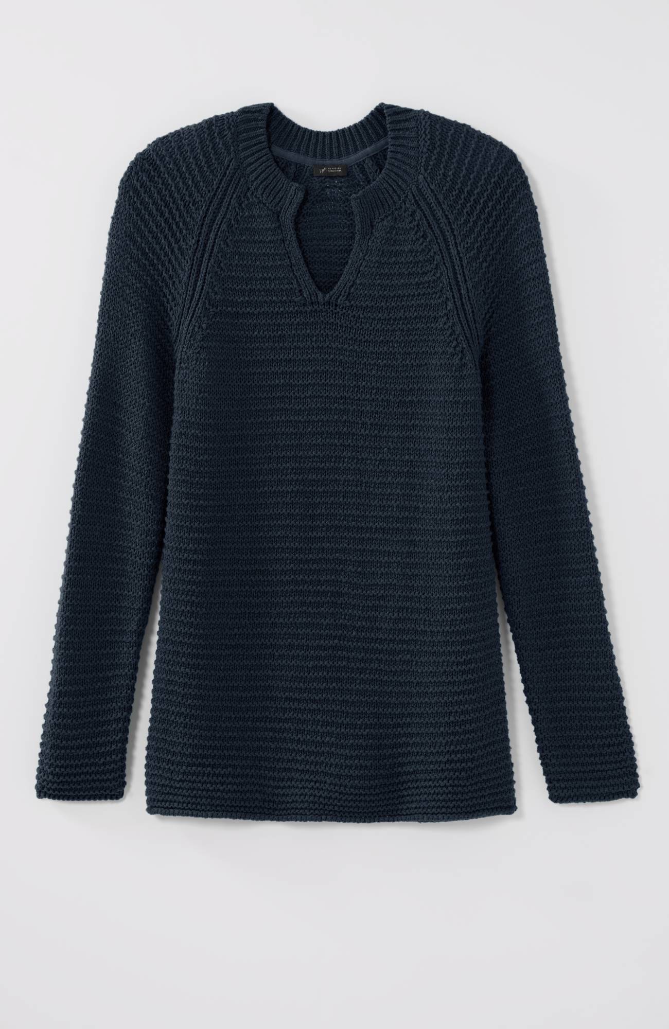 wearever textured split-neck sweater