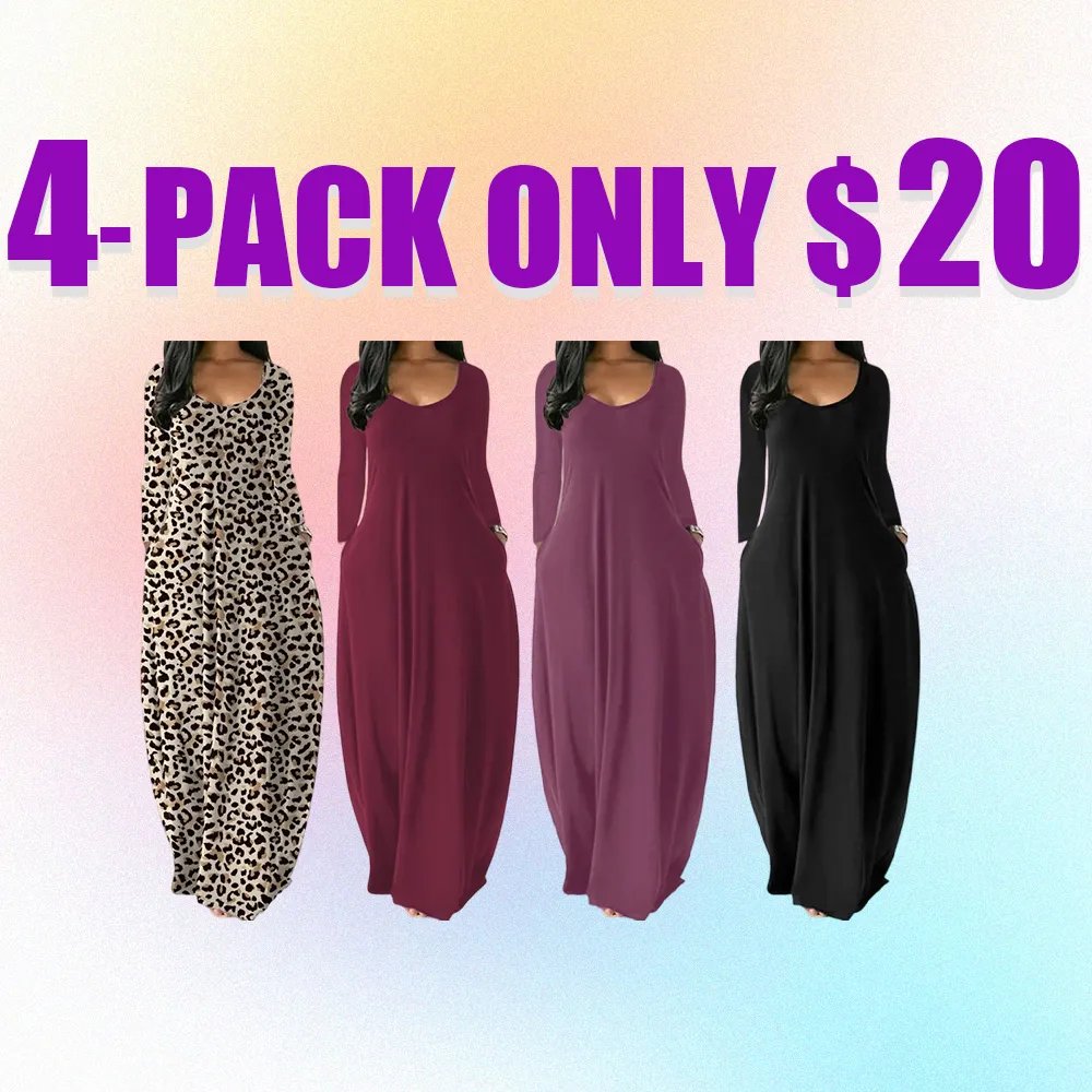 Women’s Leopard Print Long Sleeve Nightgown